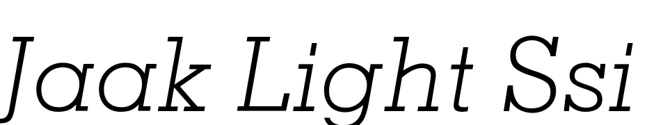 Jaak Light SSi Light Italic Font Download Free